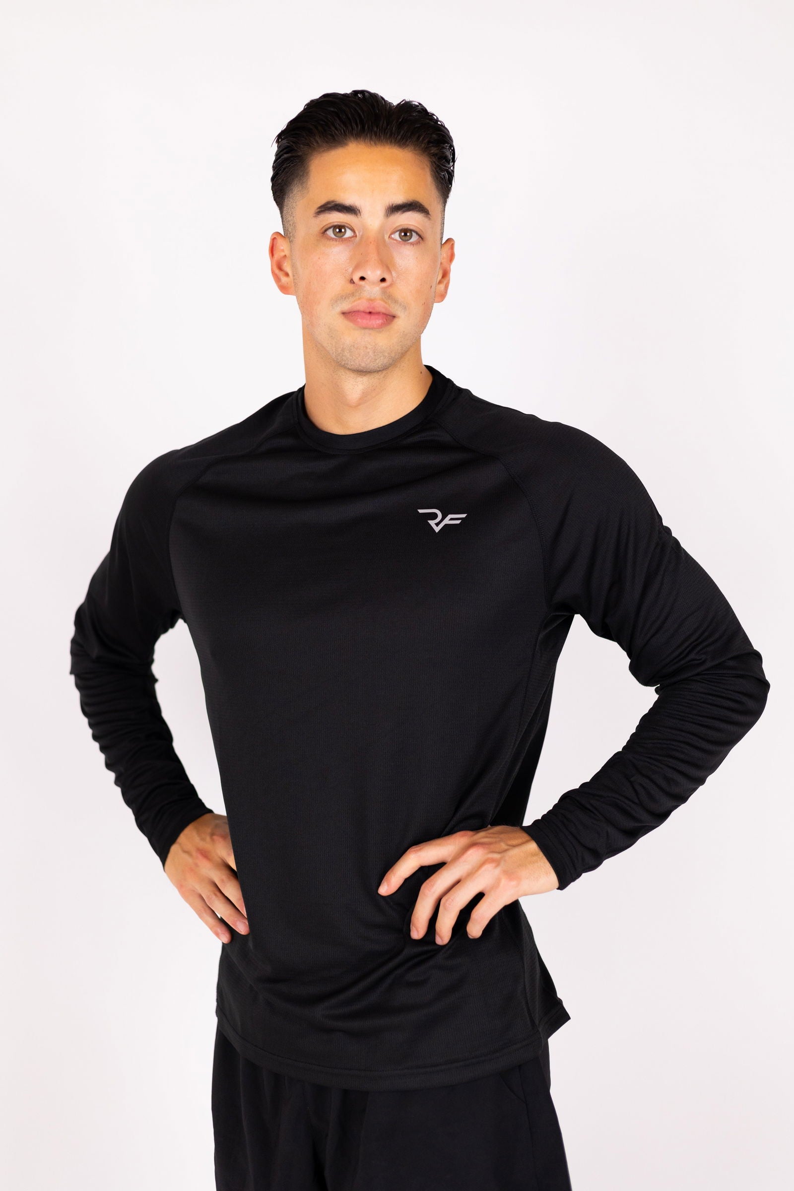 Aero-Vent Long Sleeve Shirt (Black) - RYBELFIT Sportswear