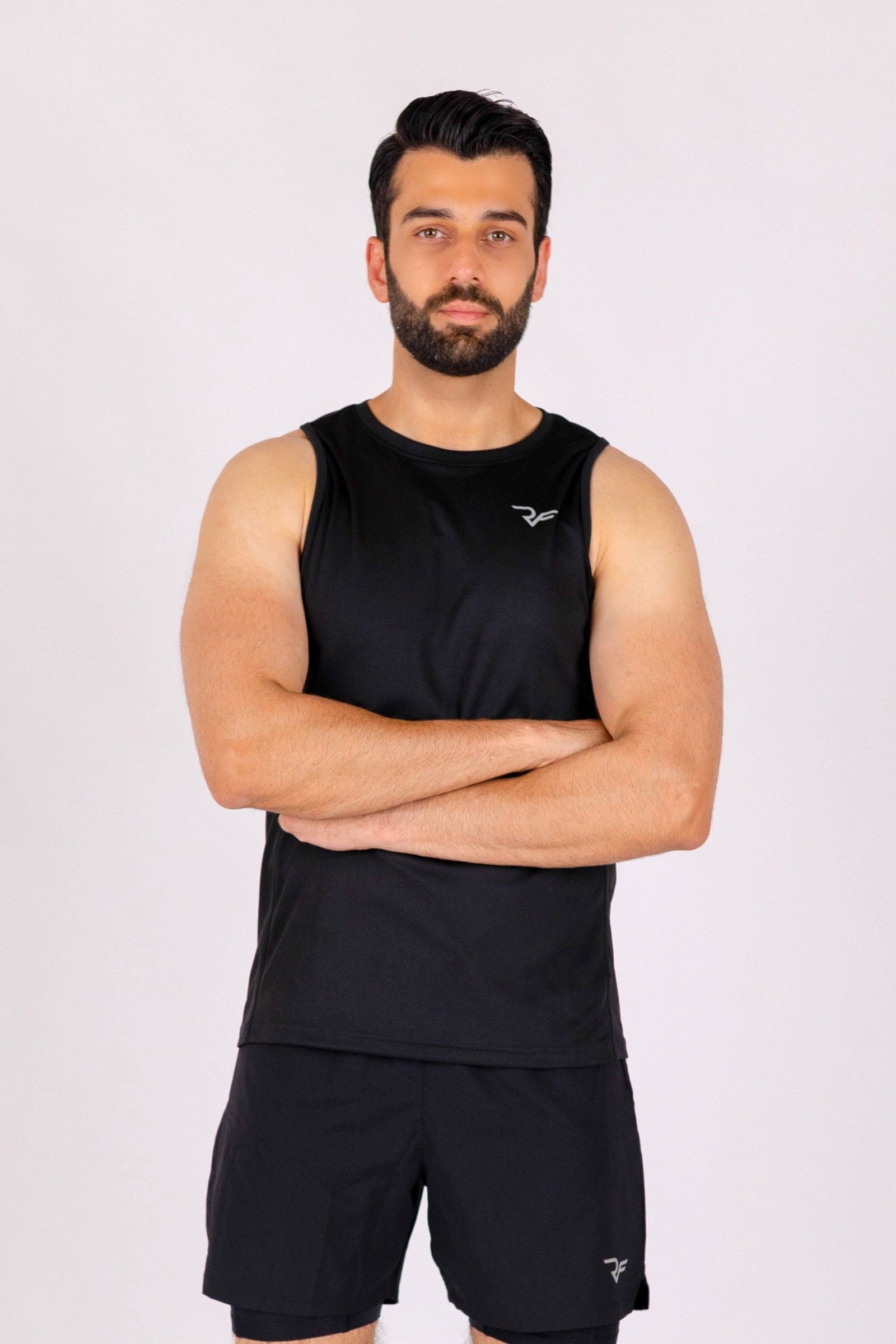 Aero-Vent Singlet (Black) - RYBELFIT Sportswear