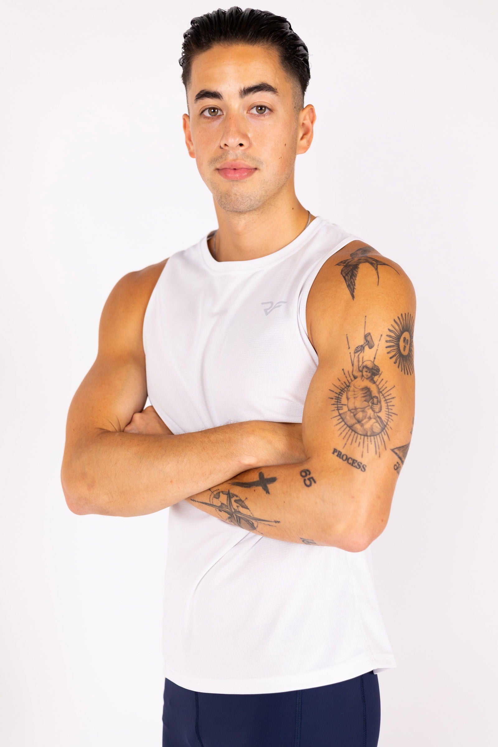 Aero-Vent Singlet (White) - RYBELFIT Sportswear