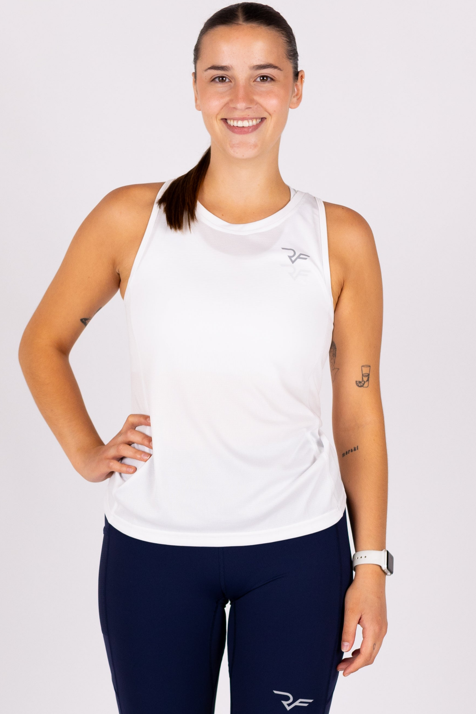 Aero-Vent Singlet Women (White) - RYBELFIT Sportswear