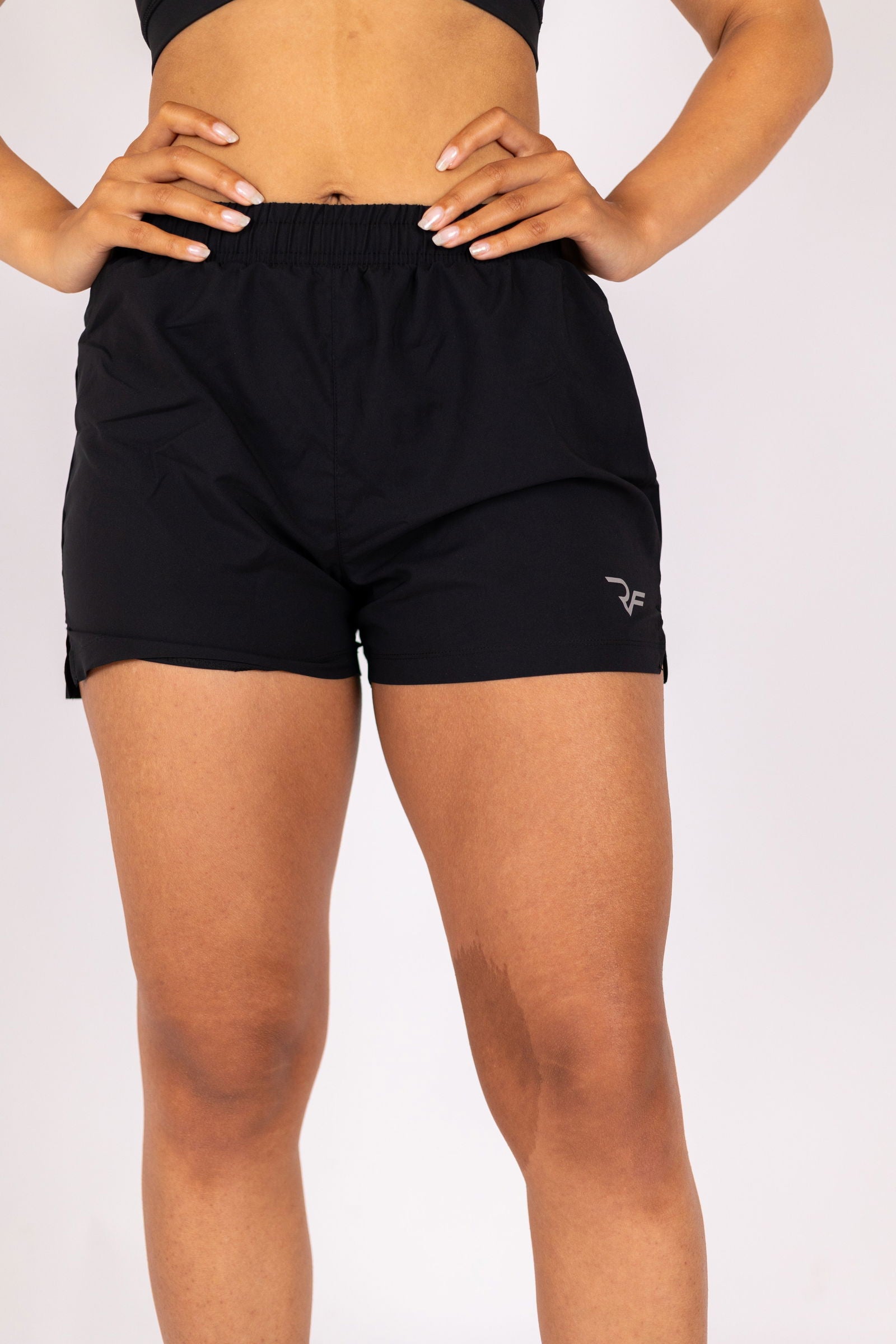 InfinixPace Core Shorts Women (Black) - RYBELFIT Sportswear